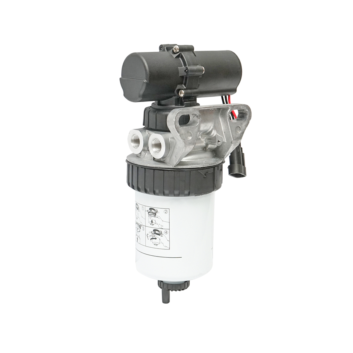 Pompa alimentare electrica cu filtru pentru Massey Ferguson, New Holland, Case IH OEM 84288071, 162000080881, 47111572, 836866309, 836867597, 836867831, 836879200, 836879202, 837073628 - imagine 2