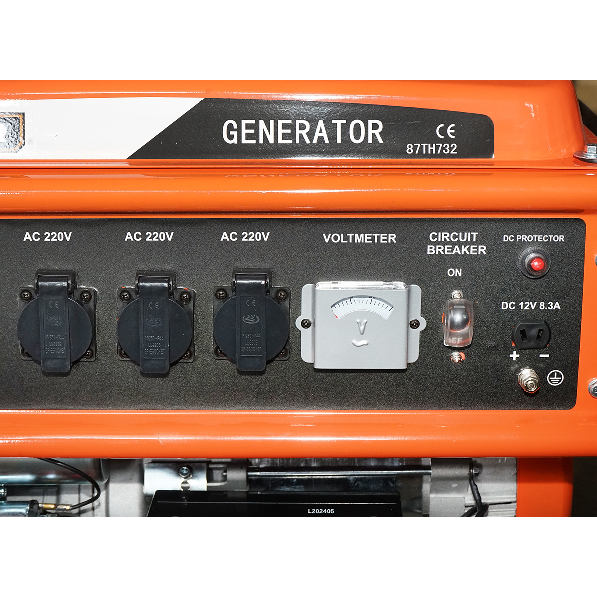 Generator electric 5.5kW/220V, motor pe benzina 15CP, pornire electrica/manuala THOR - imagine 6