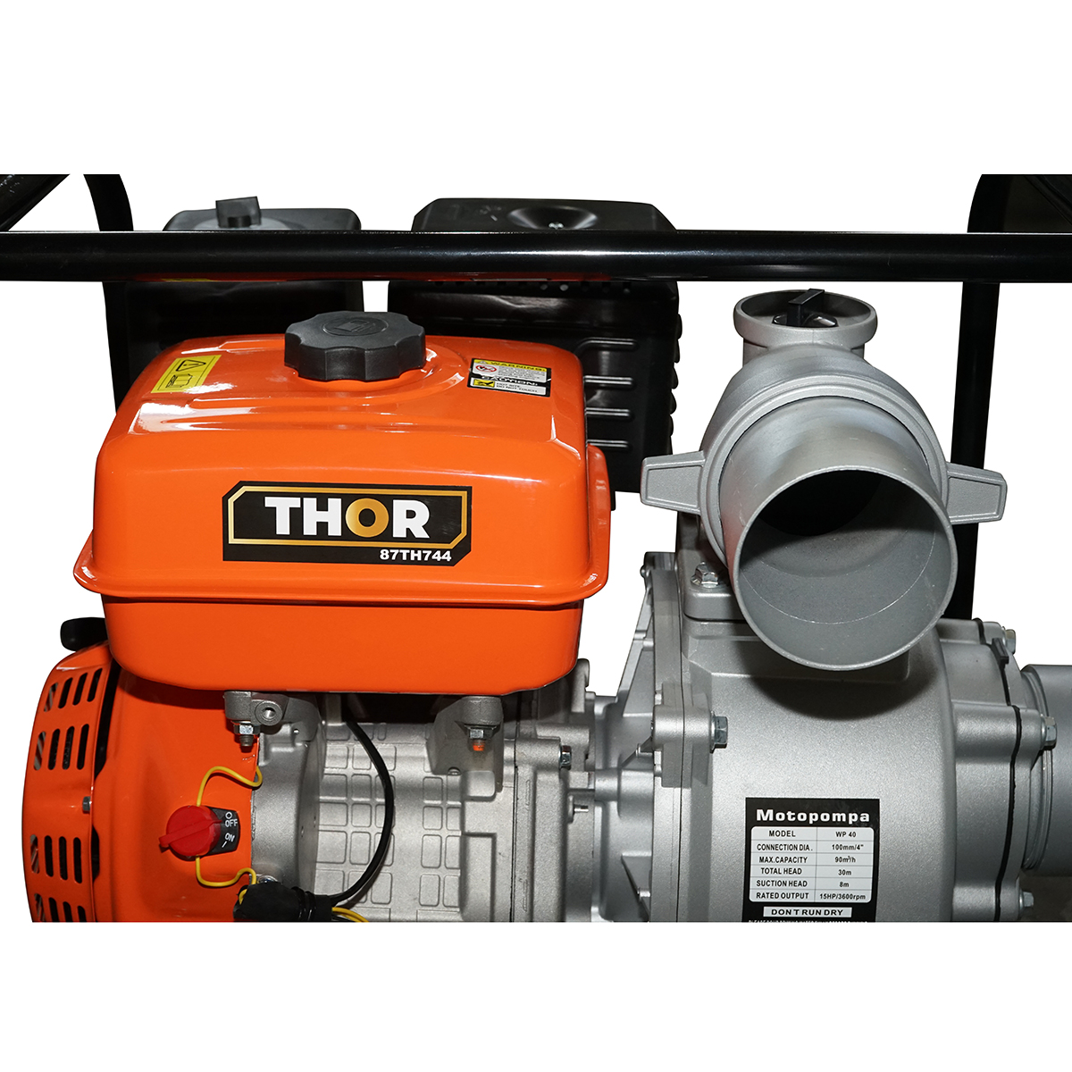 Motopompa pe benzina WP40 13CP, 4 toli, debit maxim 80m3/h adancime de absorbtie 7m inaltime refulare 28m Thor - imagine 6