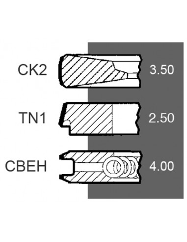 Set segmenti motor pentru Massey Ferguson, Landini, Perkins cod OEM 3641316M91, 4181A023 , 4181A025 , 4181A026 - imagine 5