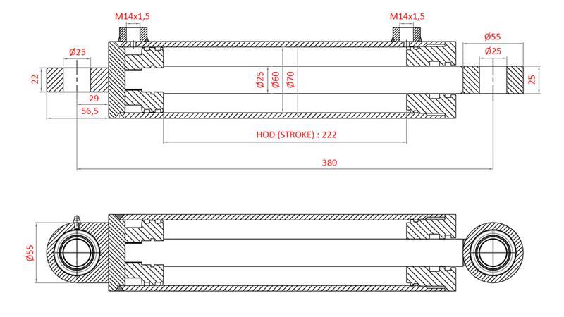 Cilindru servodirectie pentru Case IH, FIAT, New Holland cod OEM 5134221, 5144124, 5144126, 5143970, 5156718 - imagine 5