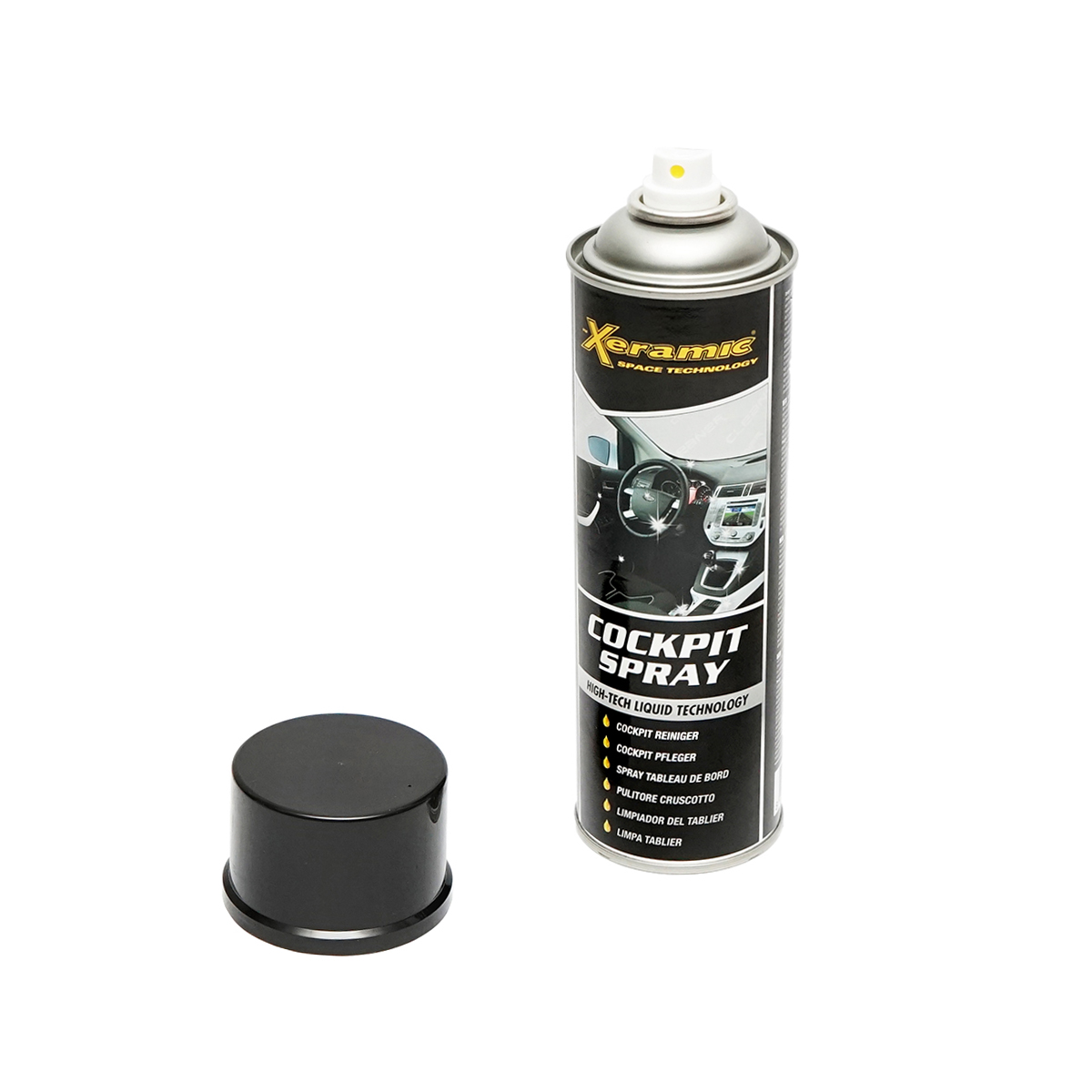 Spray cockpit anti-static incolor pentru curatare auto 500ml Xeramic - imagine 2
