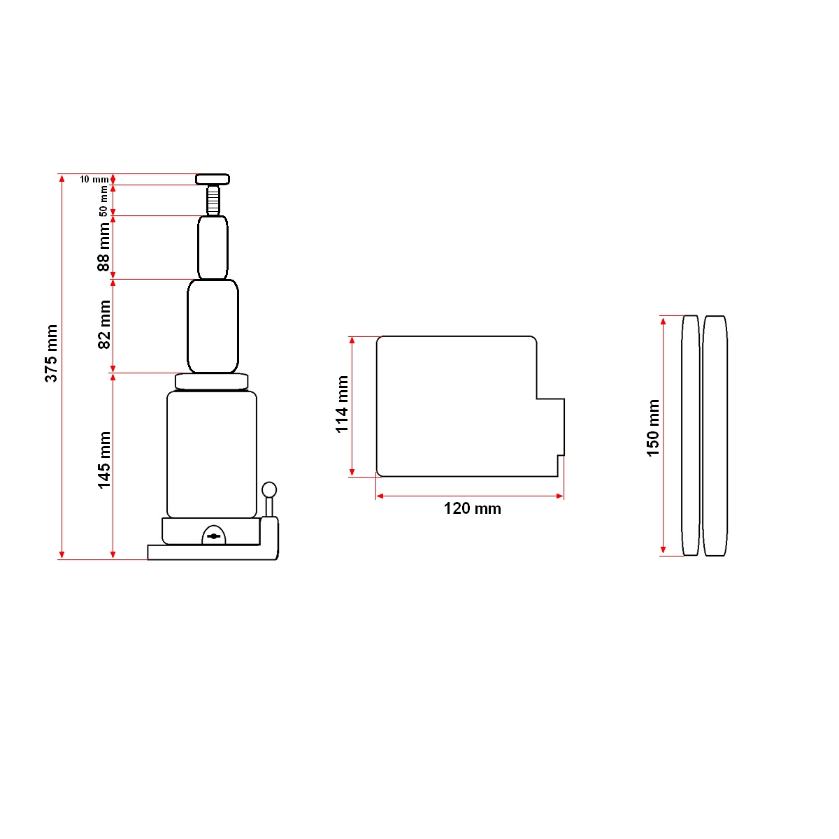 Cric hidraulic cu piston dublu 4 tone 155mm - imagine 9