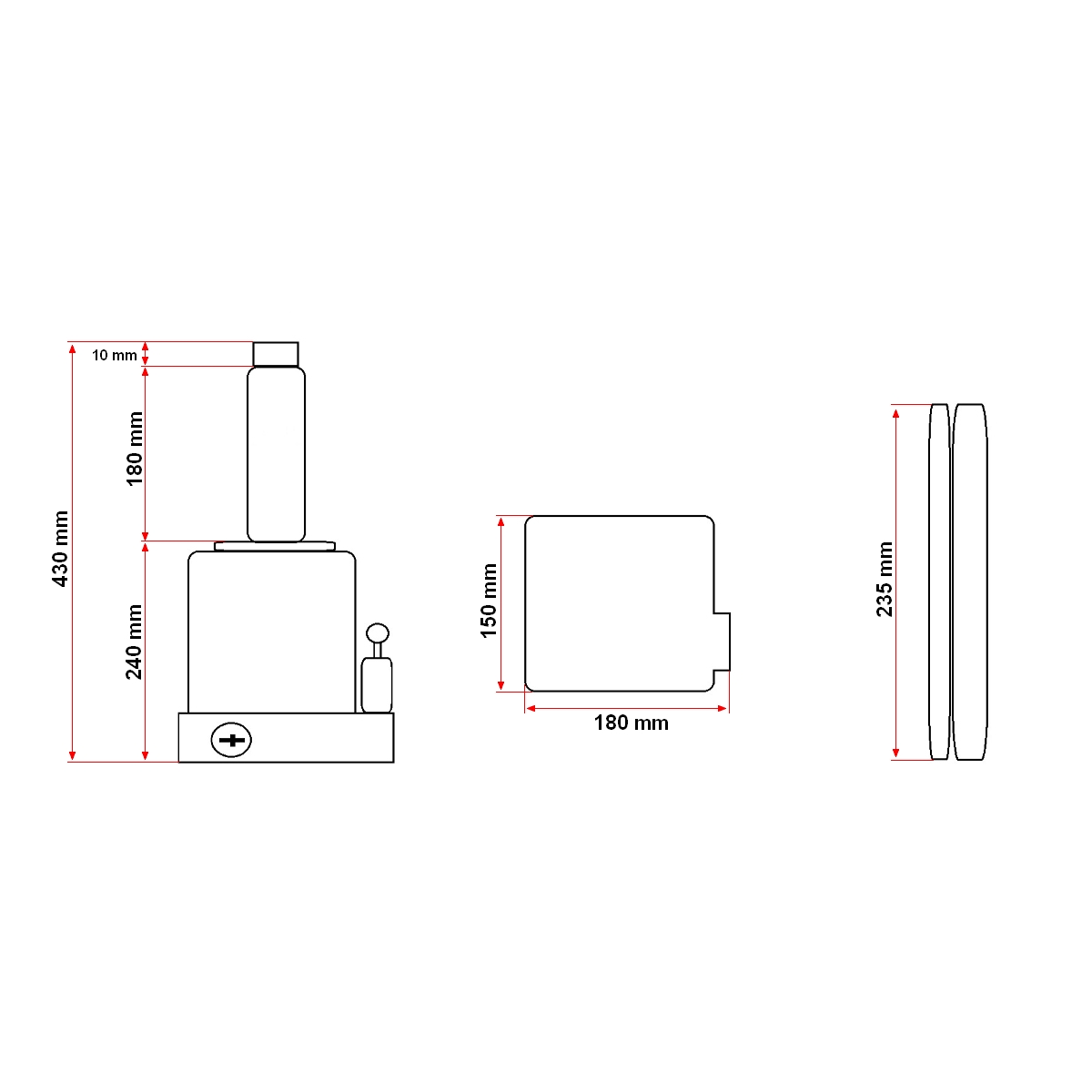 Cric hidraulic tip piston 50 tone cu supapa 250mm - imagine 9