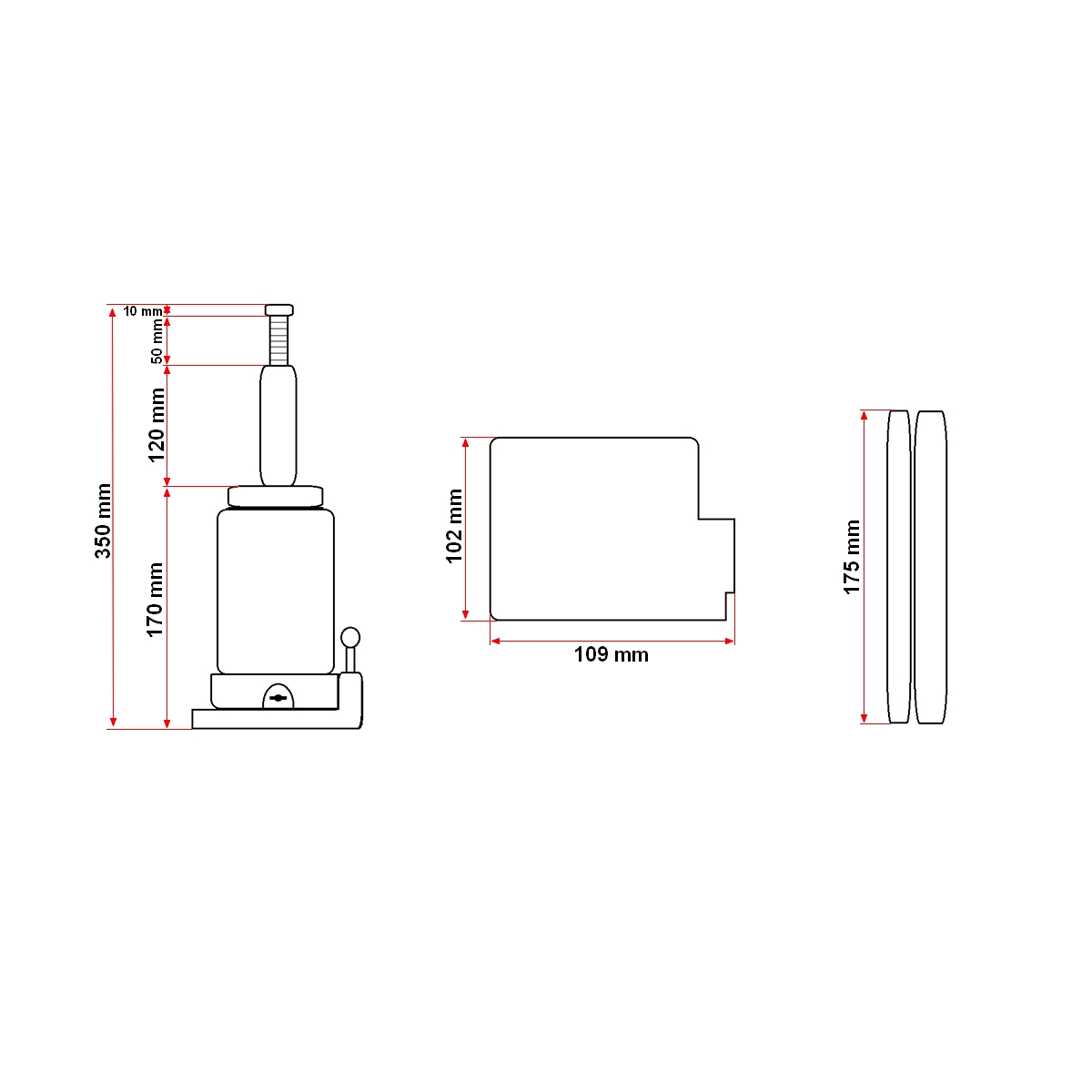 Cric hidraulic tip piston 4 tone cu supapa 180mm - imagine 9