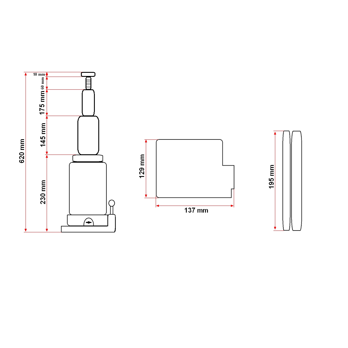 Cric hidraulic cu piston dublu 8 tone 240mm - imagine 9
