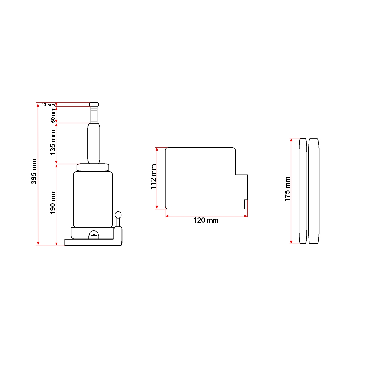 Cric hidraulic tip piston 10 tone cu supapa 200mm - imagine 8