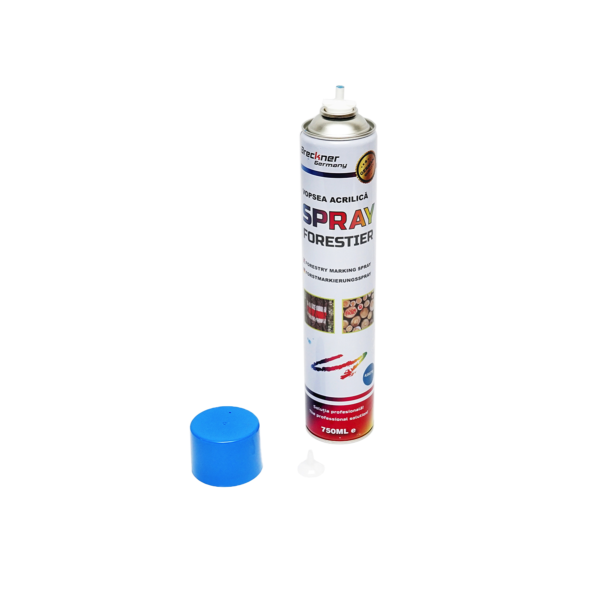 Vopsea spray marcaj forestier albastru 750ml Breckner Germany - imagine 2