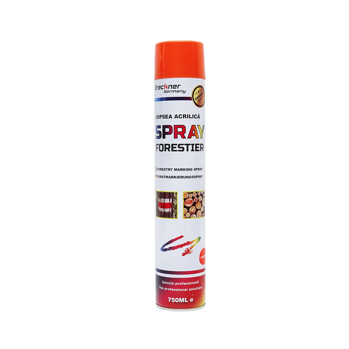 Vopsea spray marcaj forestier portocaliu 750ml Breckner Germany