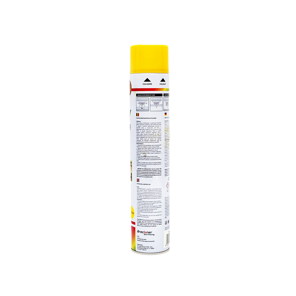 Vopsea spray marcaj forestier galben 750ml Breckner Germany - imagine 3
