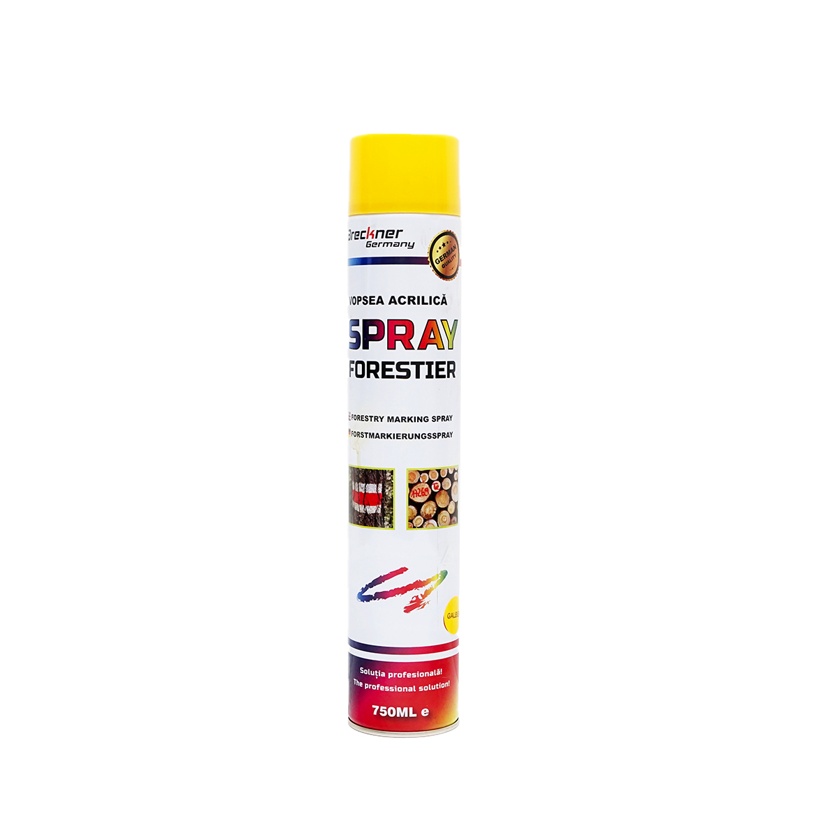 Vopsea spray marcaj forestier galben 750ml Breckner Germany