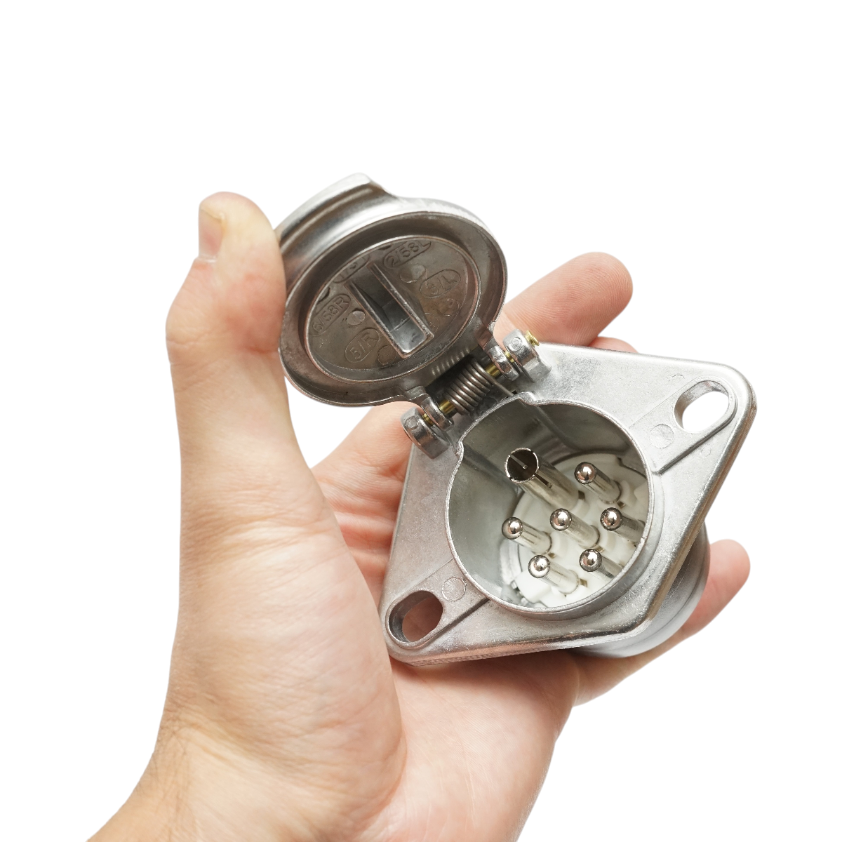 Priza remorca John Deere, Massey Ferguson, New Holland, Case IH, Deutz-Fahr, Same, Claas, Kubota 12V, 7 pini cod OEM TM6029A Breckner Germany - imagine 6