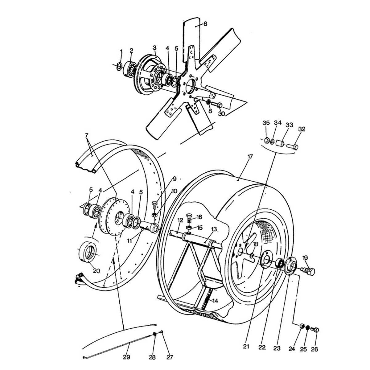 Roata perie combina New Holland 8060, 8070, 8080 cod OEM 80396767, 396767 - imagine 5