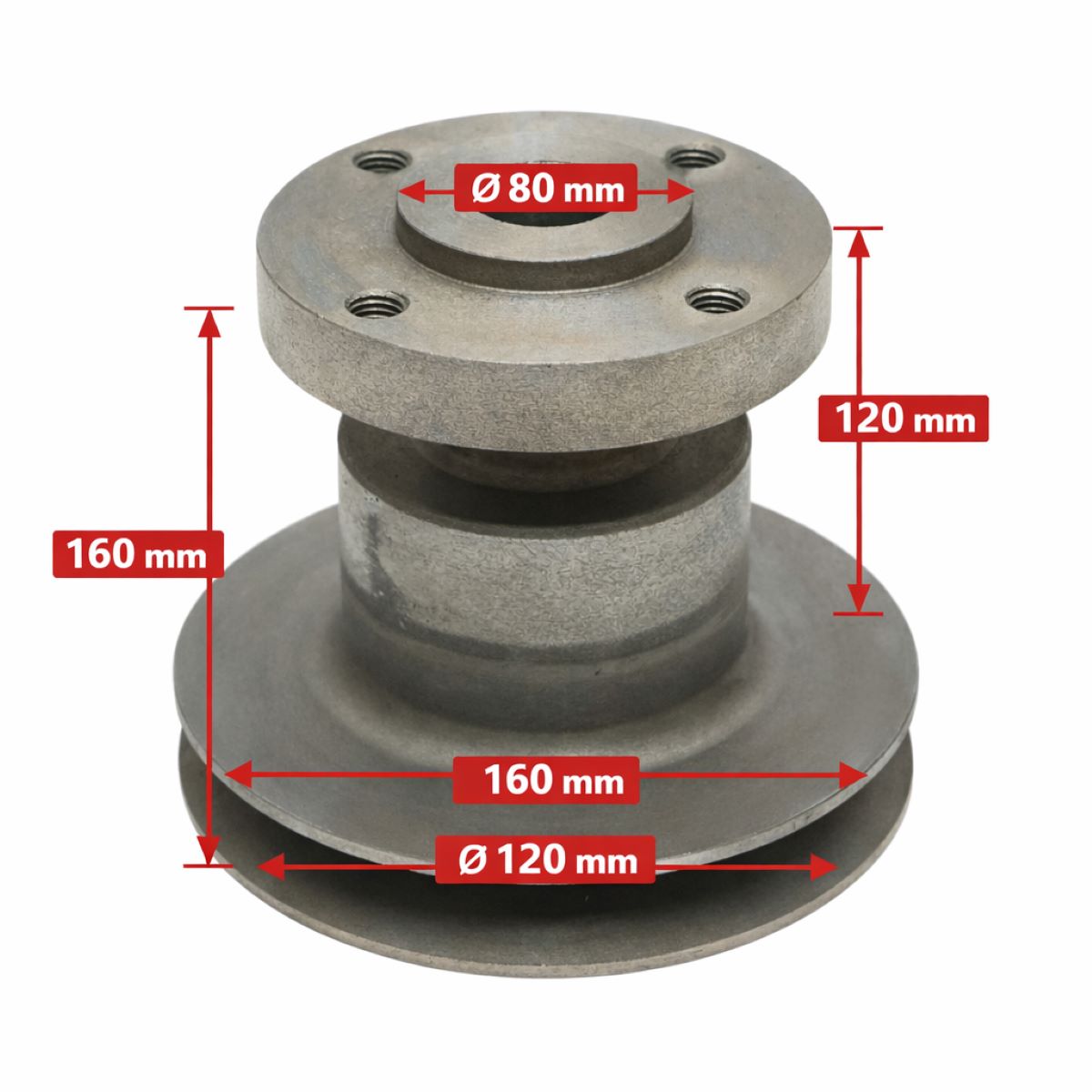 Fulie pompa apa Massey Ferguson Ø 120/160mm cod OEM 735034M1 - imagine 2