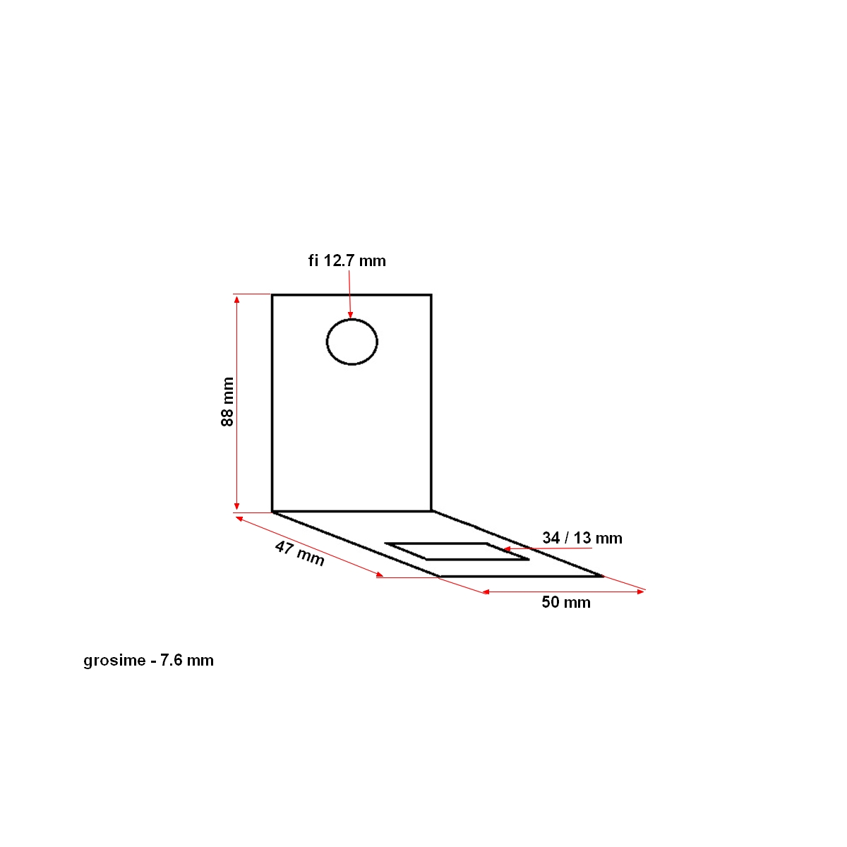 Brida arc simplu 50x7.6 34x13 - imagine 5