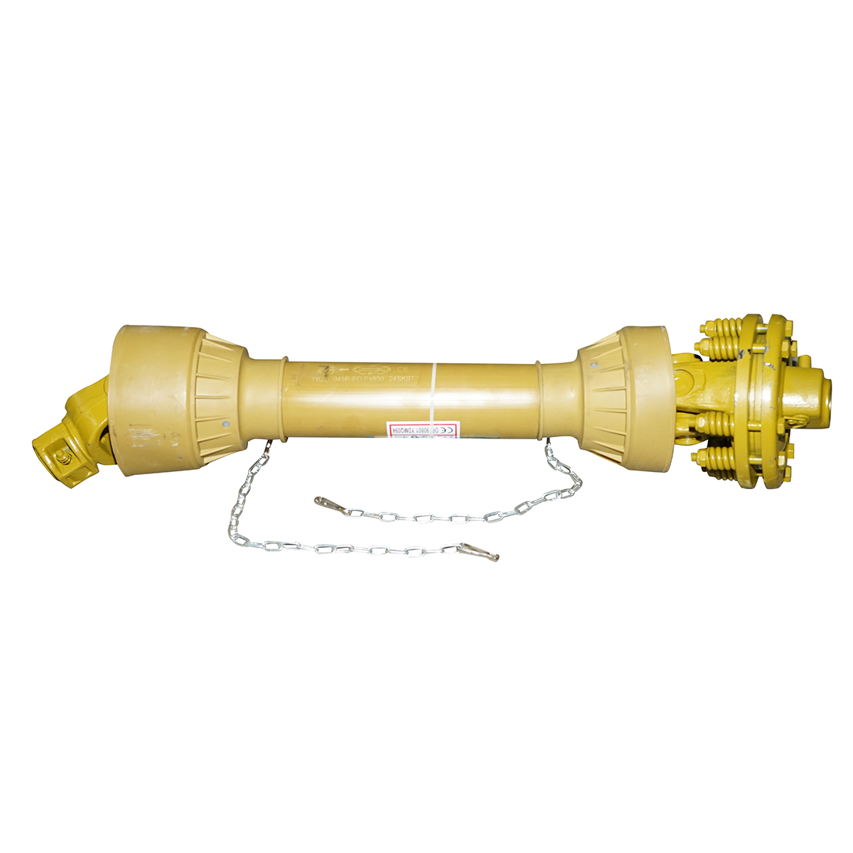 Cardan 850 mm T5 cu ambreiaj compus din 2 discuri cruce 30,2x80 (teava triunghiulara) 1 3/8 Z=6