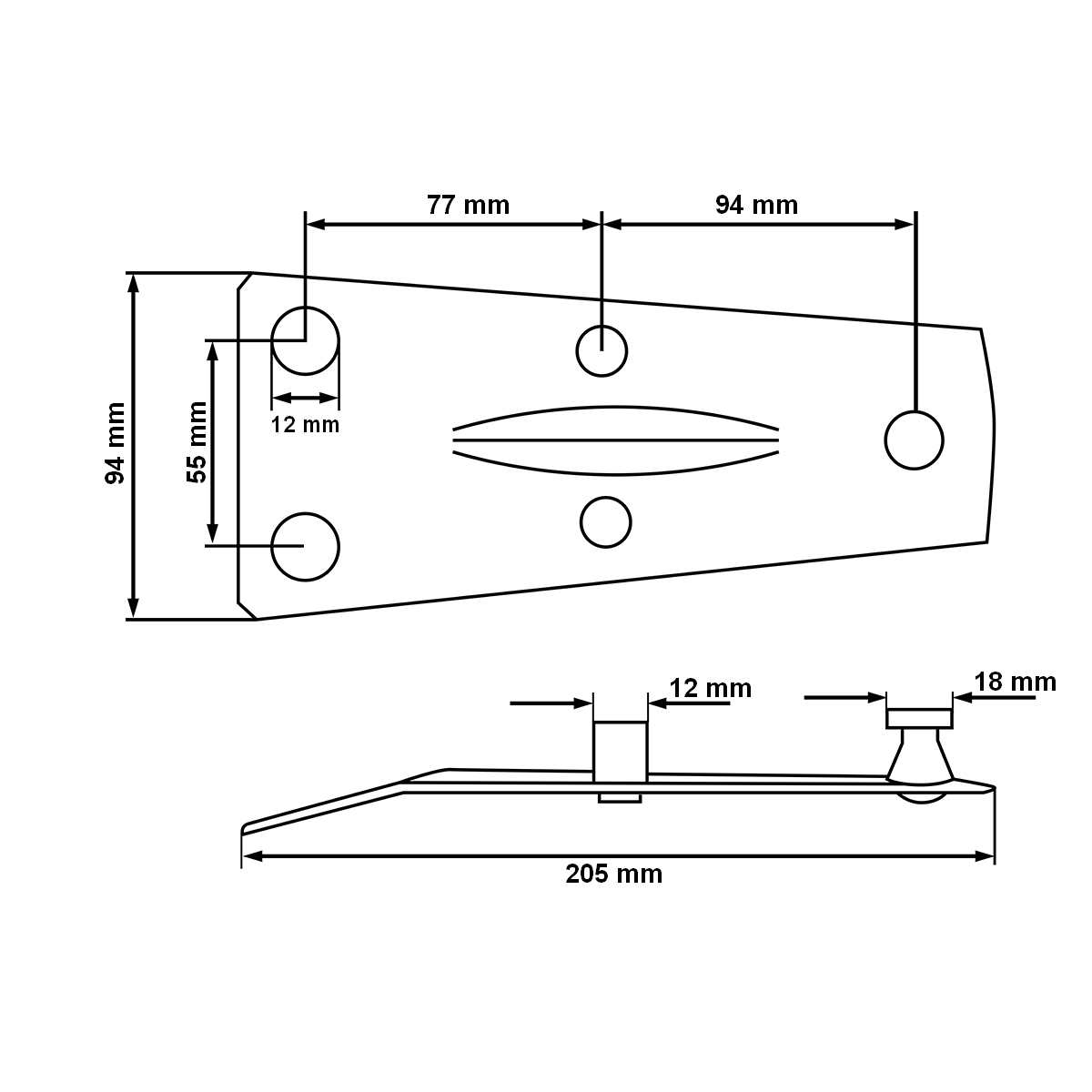 Suport cutit lama cositoare cu nit subtire - imagine 4