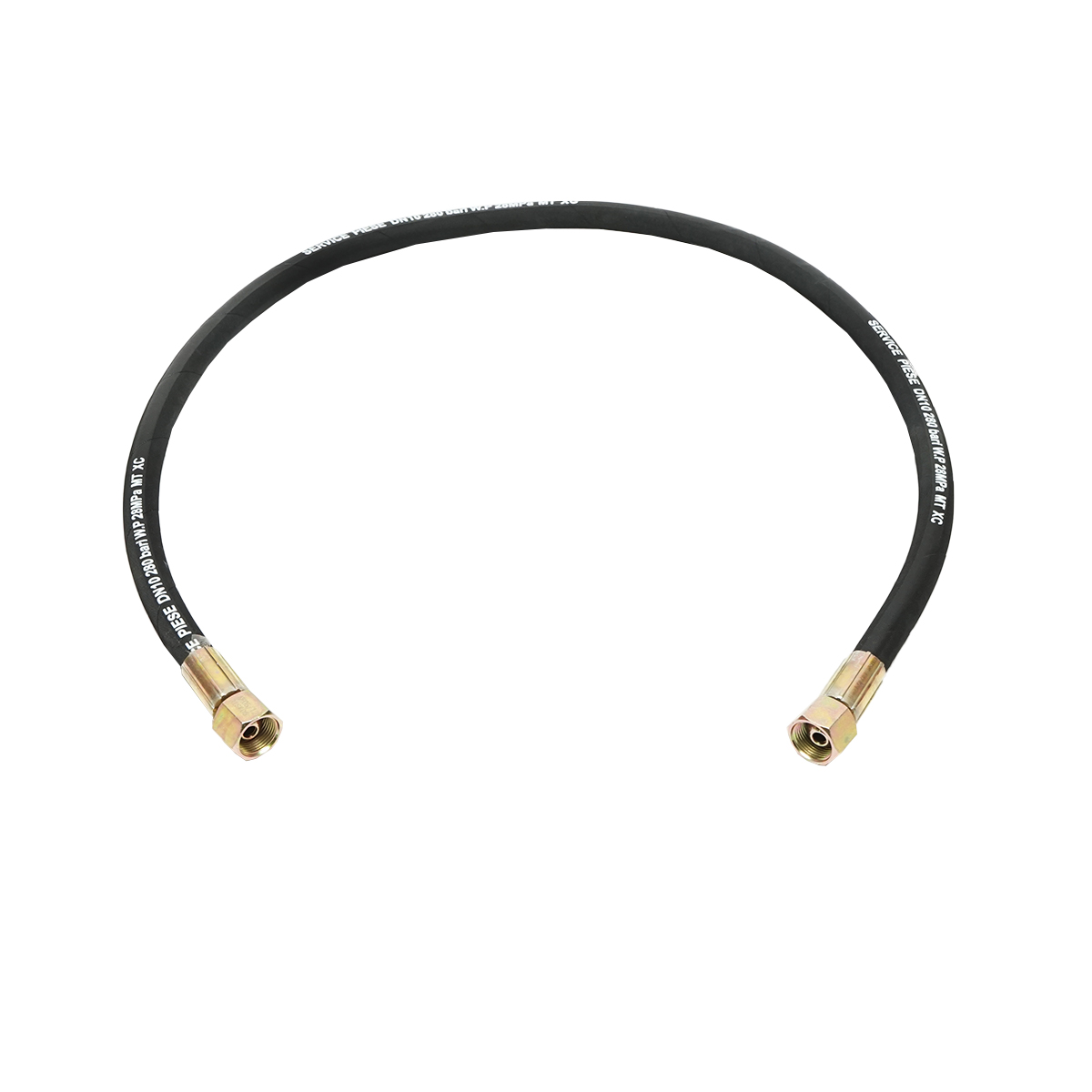 Furtun presiune 2SN DN10 sertizat cu capete fixate hidraulic L=1200mm M20 - imagine 2