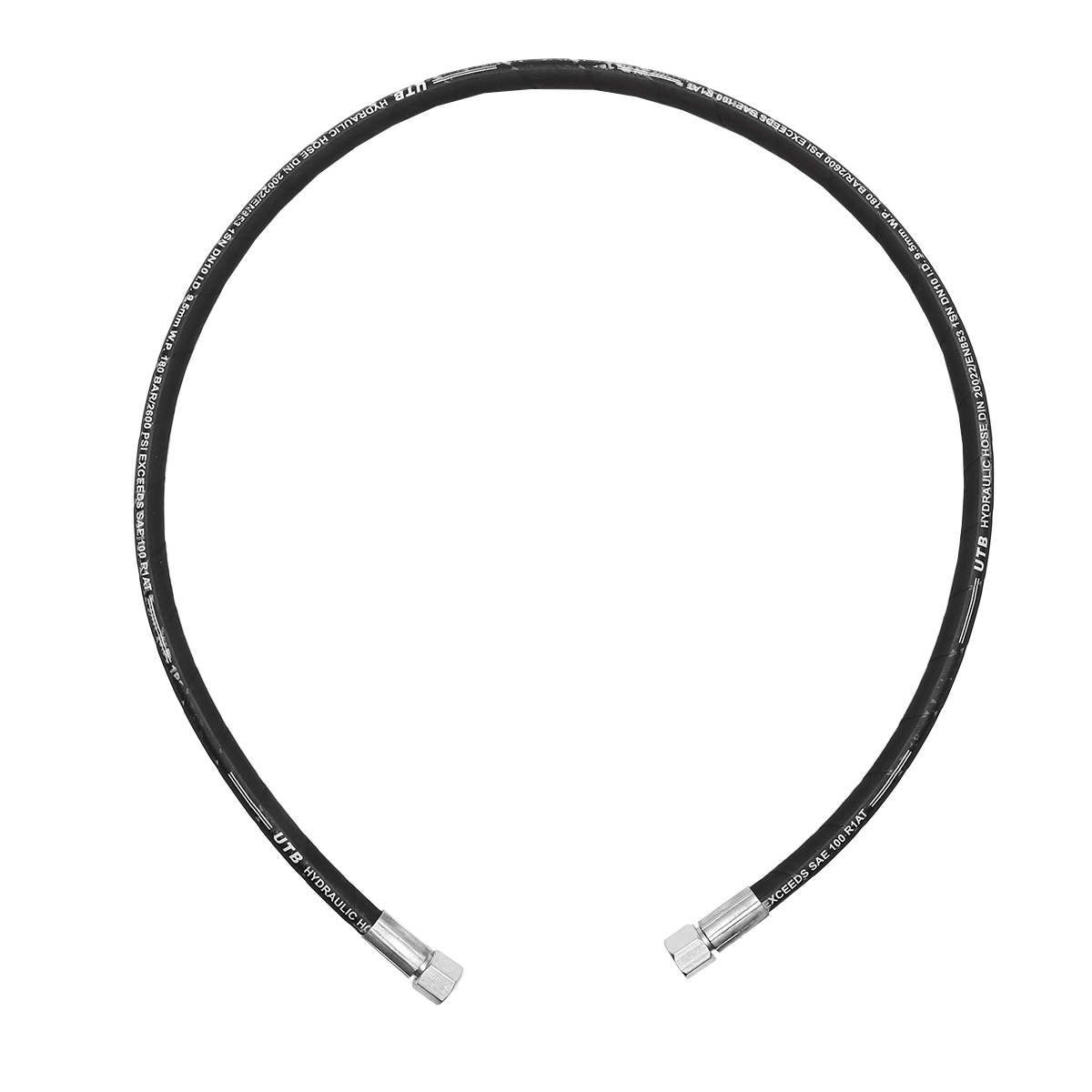 Furtun presiune 2SN DN10 sertizat cu capete fixate hidraulic L=1500mm M20