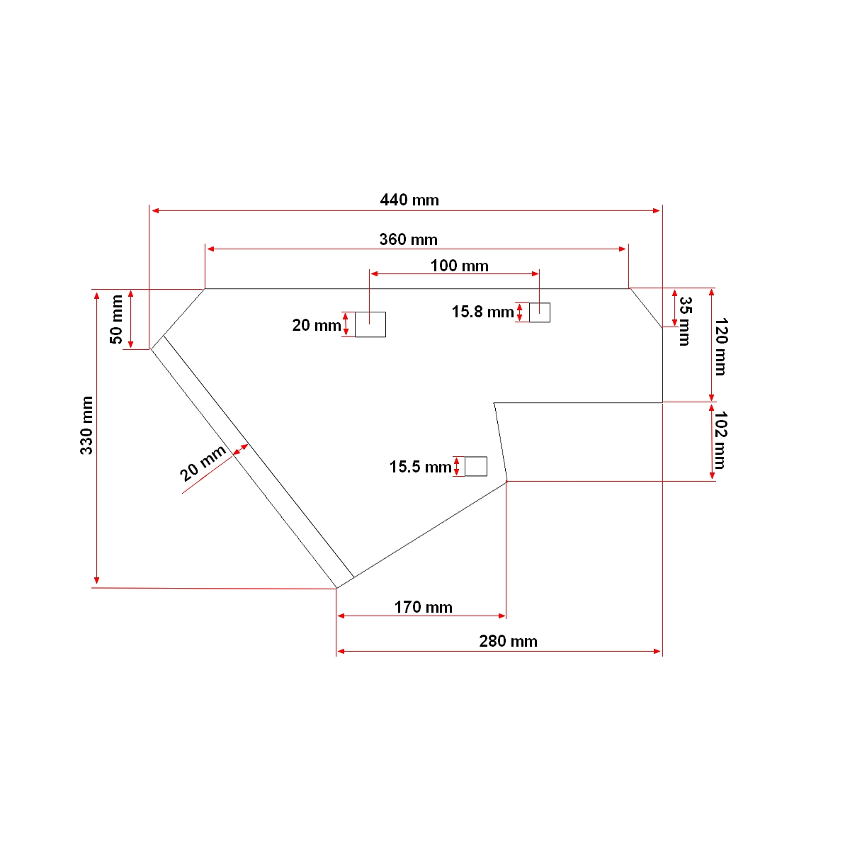Plaz scurt A cu cioc 10 mm grosime  - imagine 5
