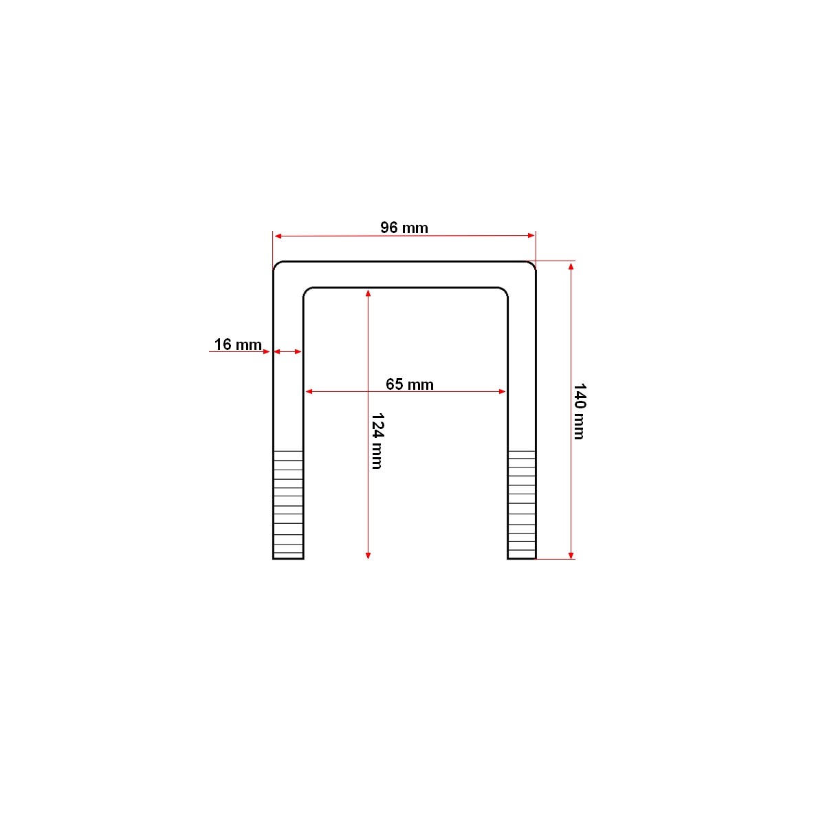 Brida combinator U M16 4.4.6 125x65x96mm - imagine 4