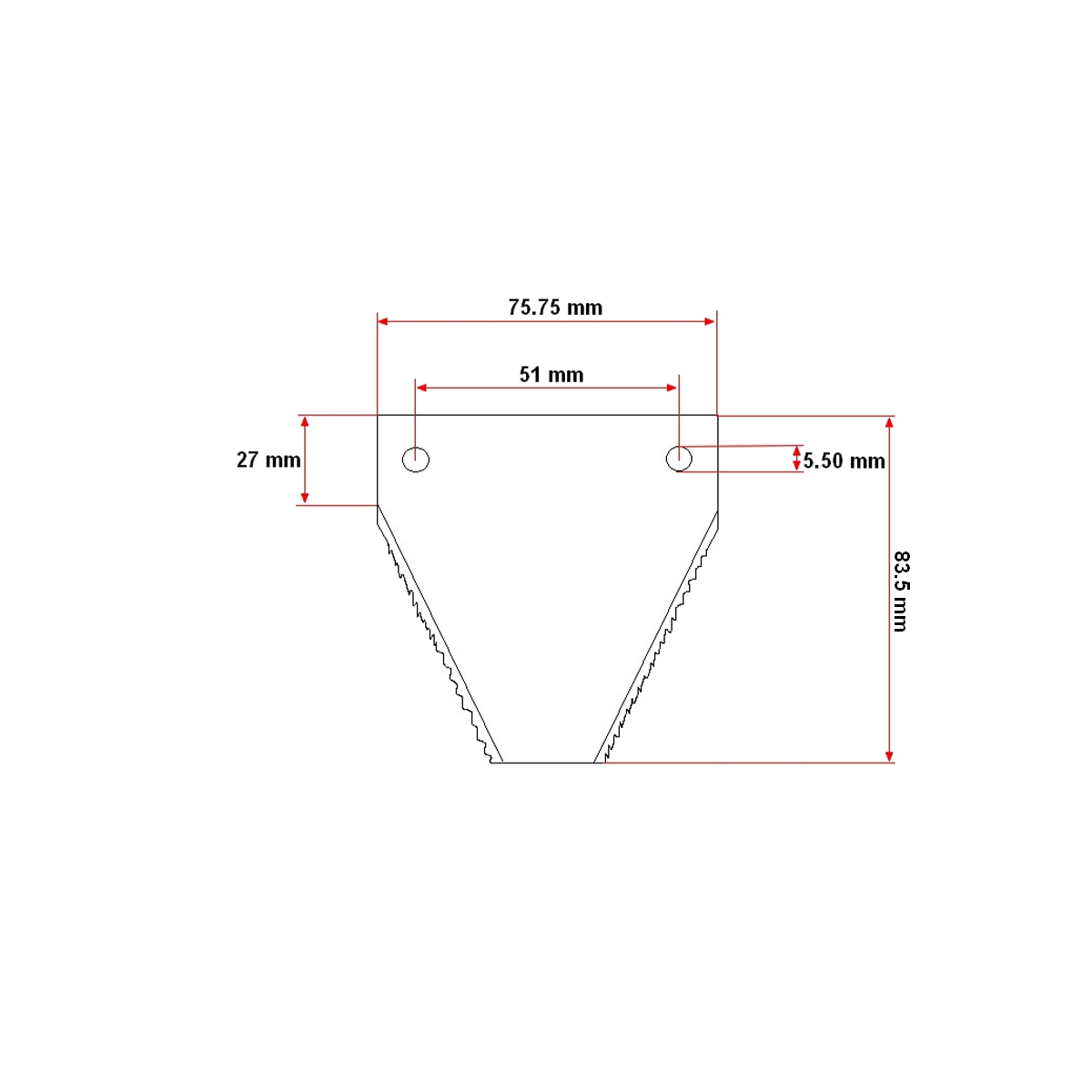 Cutit lama dintata pentru combina tip DIN 80  C12-C14 - imagine 3