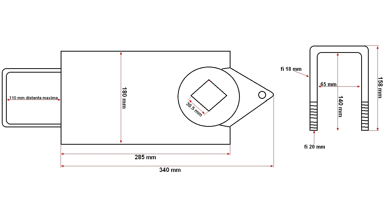 Suport si brida pentru lagar cu rulment ST491 - imagine 5