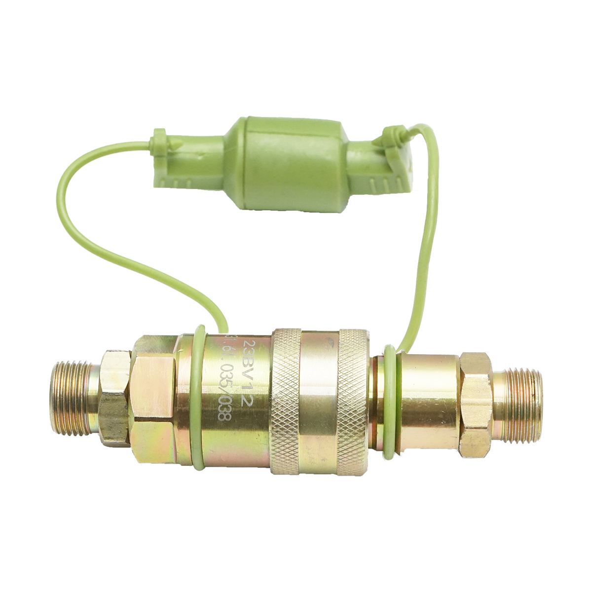 Supapa trecere mos-baba pe bila cu capac plastic de protectie si nipluri 20x20