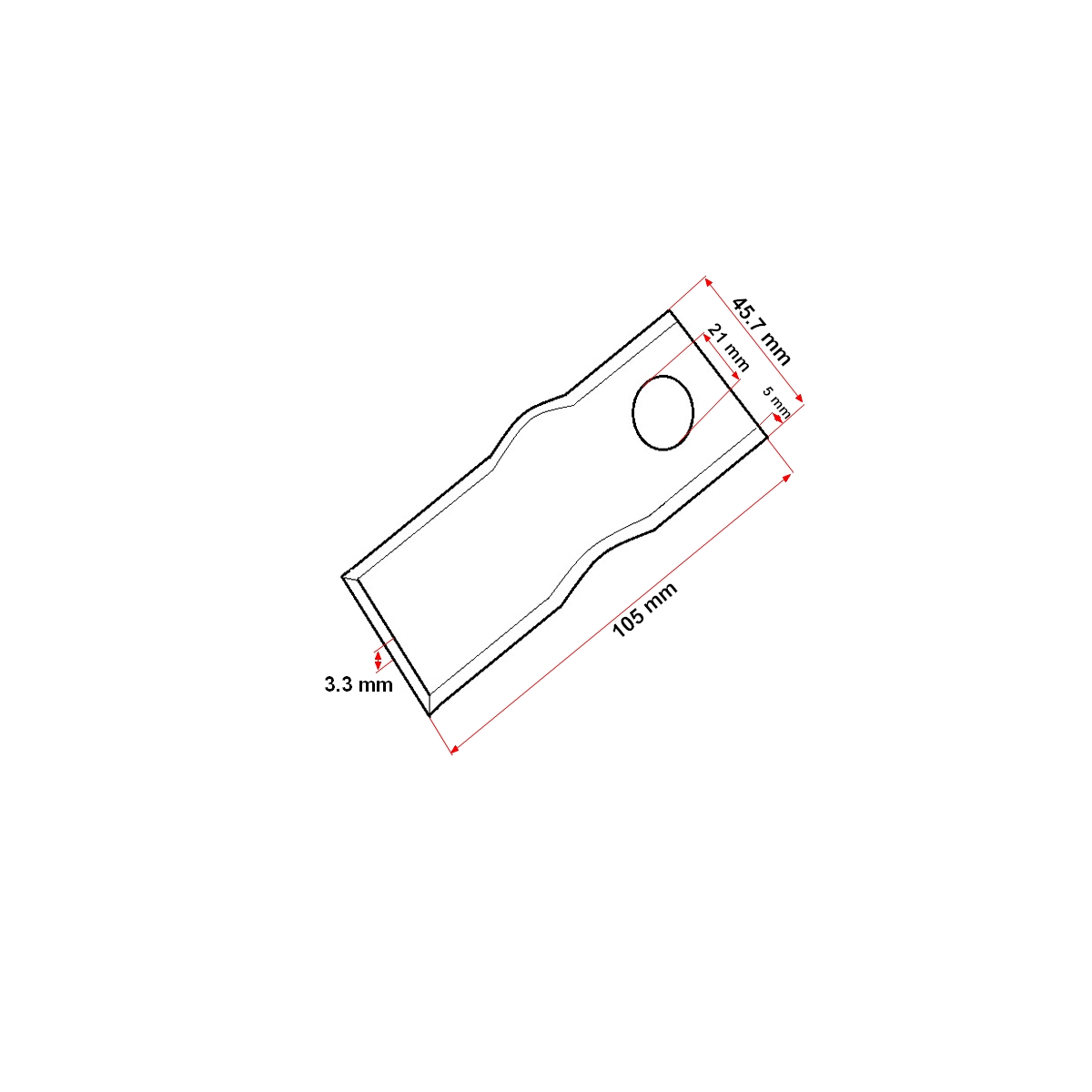 Lama ondulata pentru cositoare rotativa Konig Traktoren - imagine 3