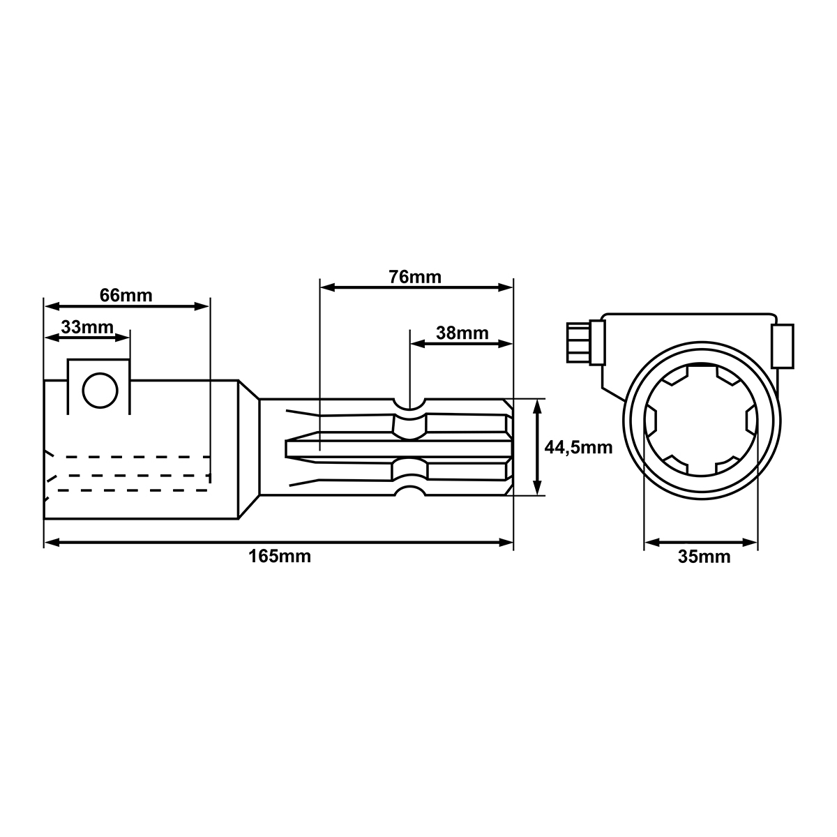 Adaptor cardan trecere Z6 1 3/4 la Z6 1 3/8 - imagine 4