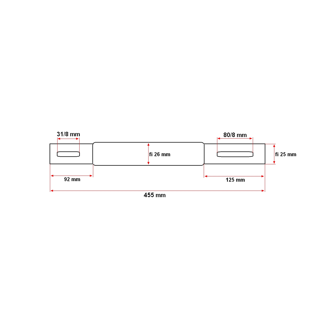 Ax vertical cositoare L=455 mm pentru 1.65 si 1.85 - imagine 4