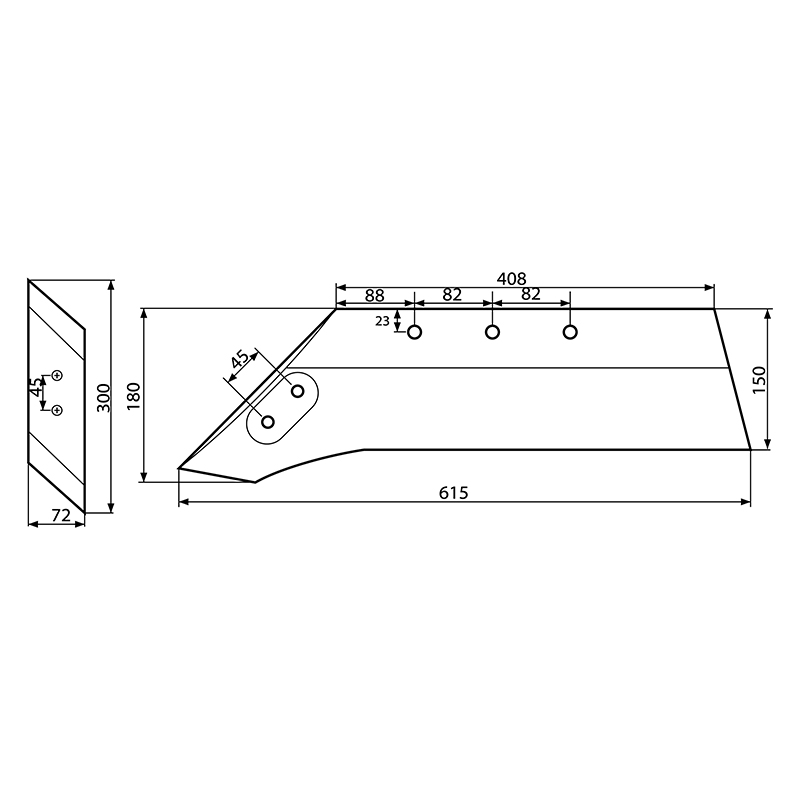 Brazdar cu dalta dreapta 111751/D pentru Unia, Ibis - imagine 4