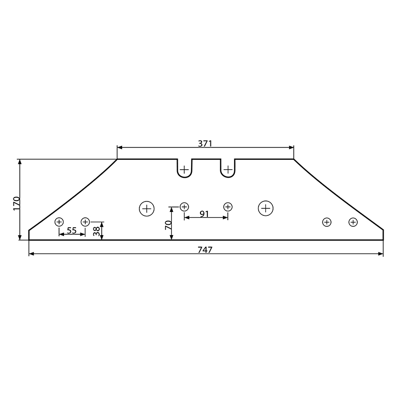 Plaz lung 73609 Kverneland 170x747 mm - imagine 2
