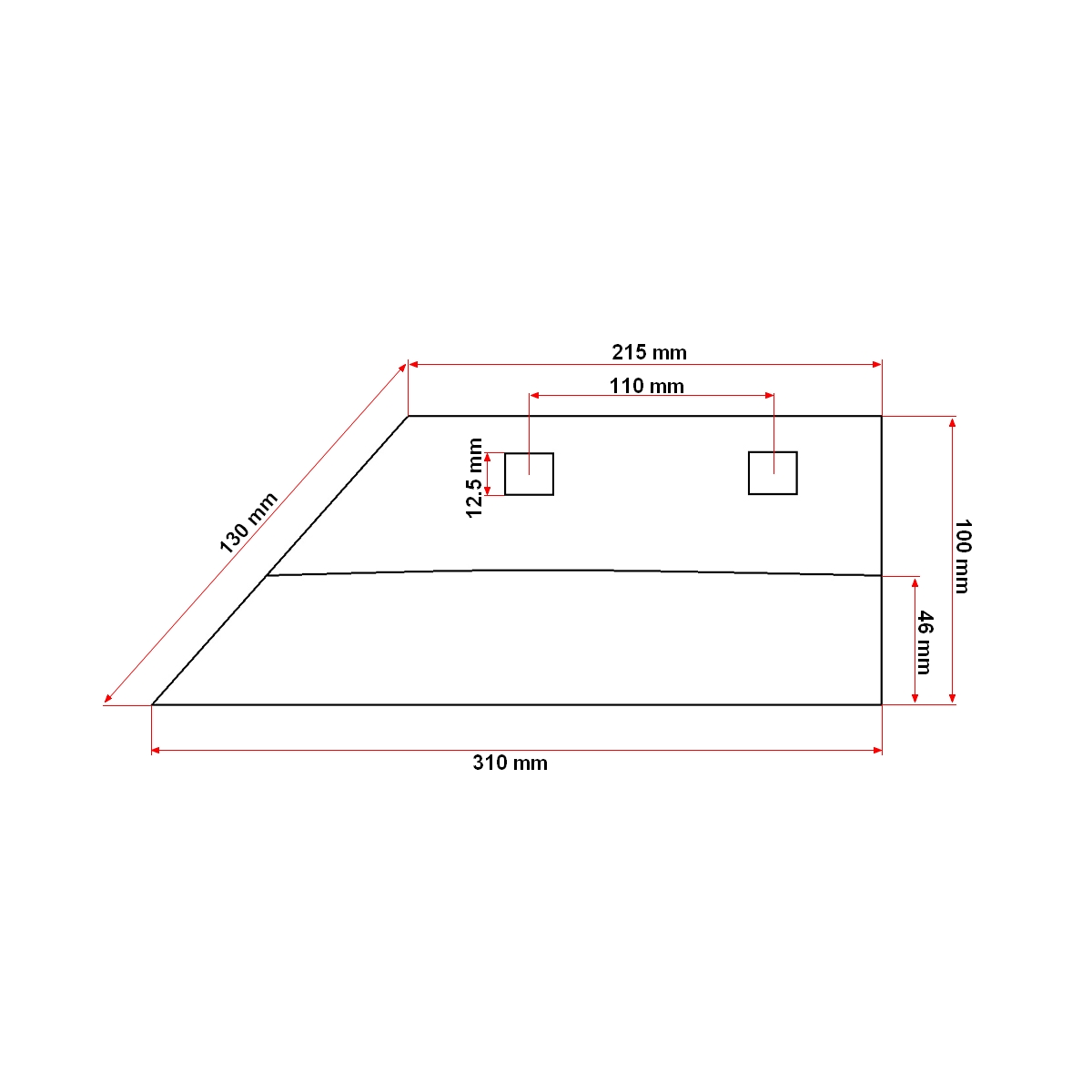 Brazdar 31x10 cm cu 2 gauri pentru plug agricol Konig Traktoren - imagine 5
