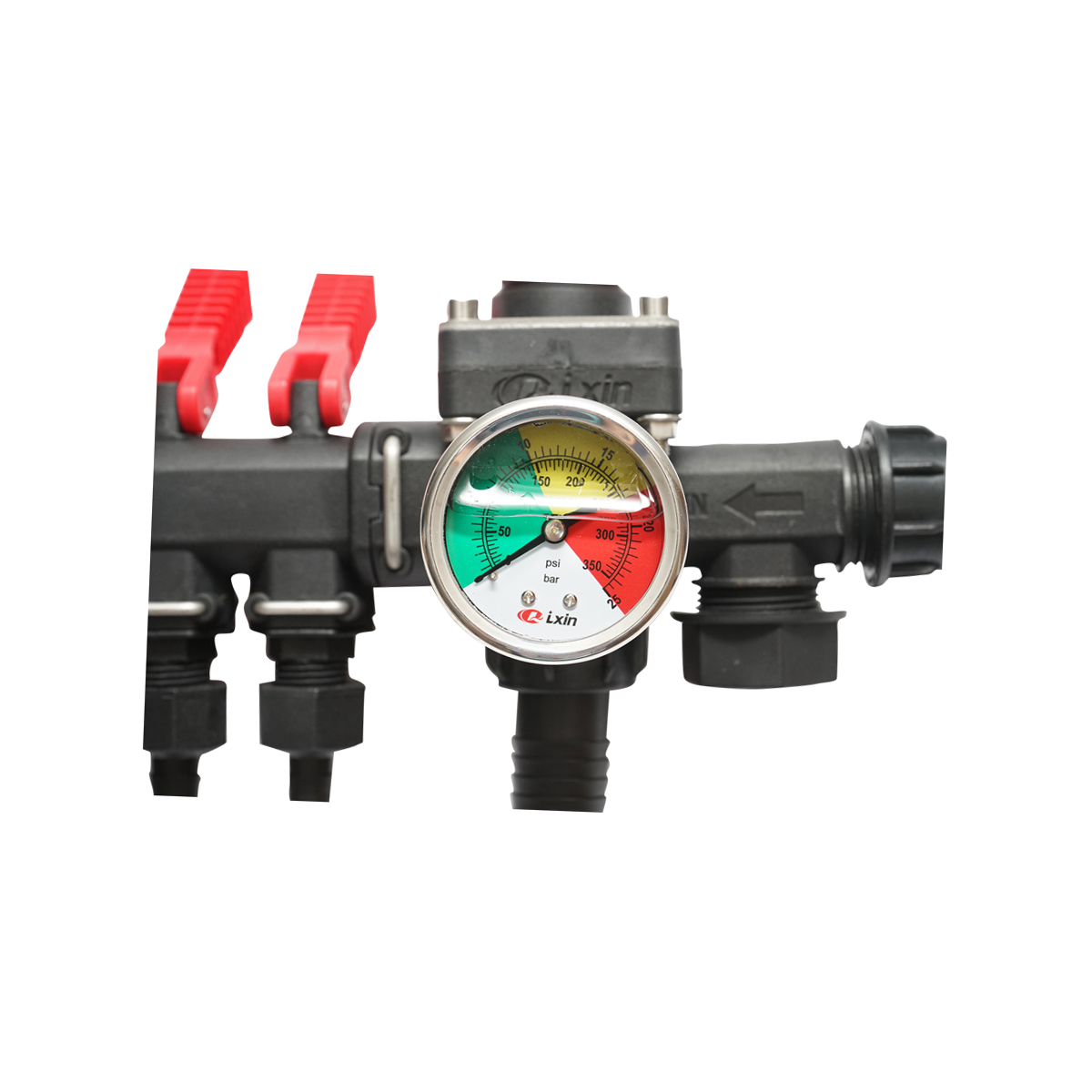 Distribuitor cu 4 cai si manometru cu glicerina pentru erbicidator (compatibil model polonez) - imagine 5
