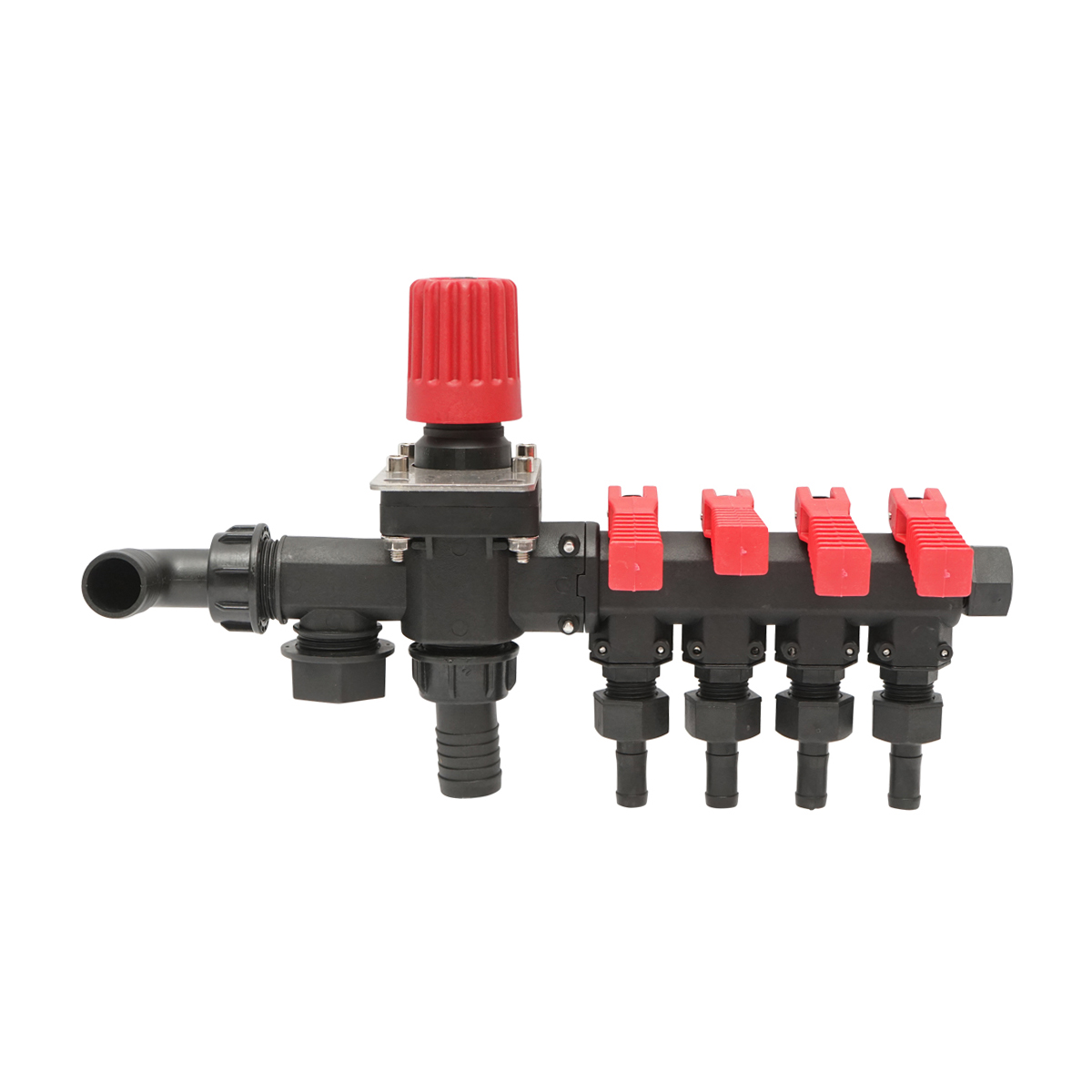 Distribuitor cu 4 cai si manometru cu glicerina pentru erbicidator (compatibil model polonez) - imagine 2