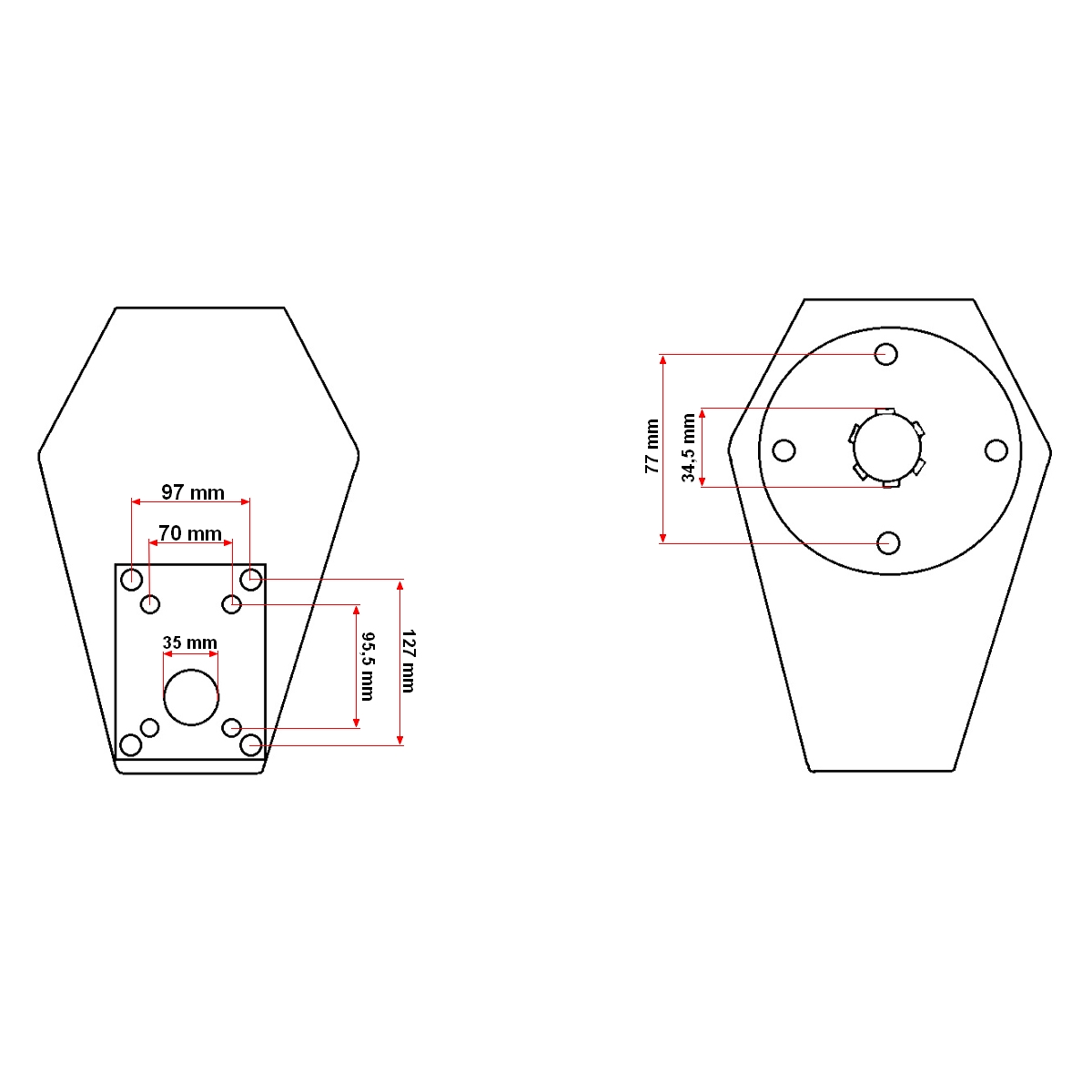 Multiplicator de turatii din aluminiu tata KM7001 profil arbore standard tractoare Z=6 1 3/8 DIN 9611 - imagine 9