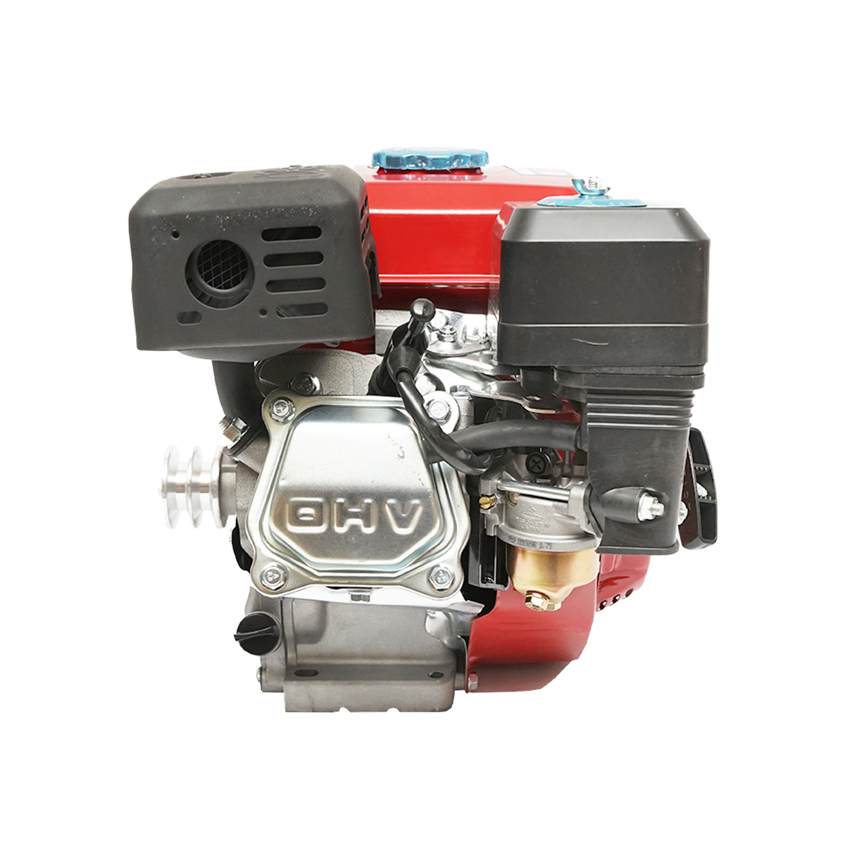 Motor pe benzina cu fulie 7.5CP, 4 timpi, ax cu pana 20mm pornire sfoara Breckner Germany - imagine 2