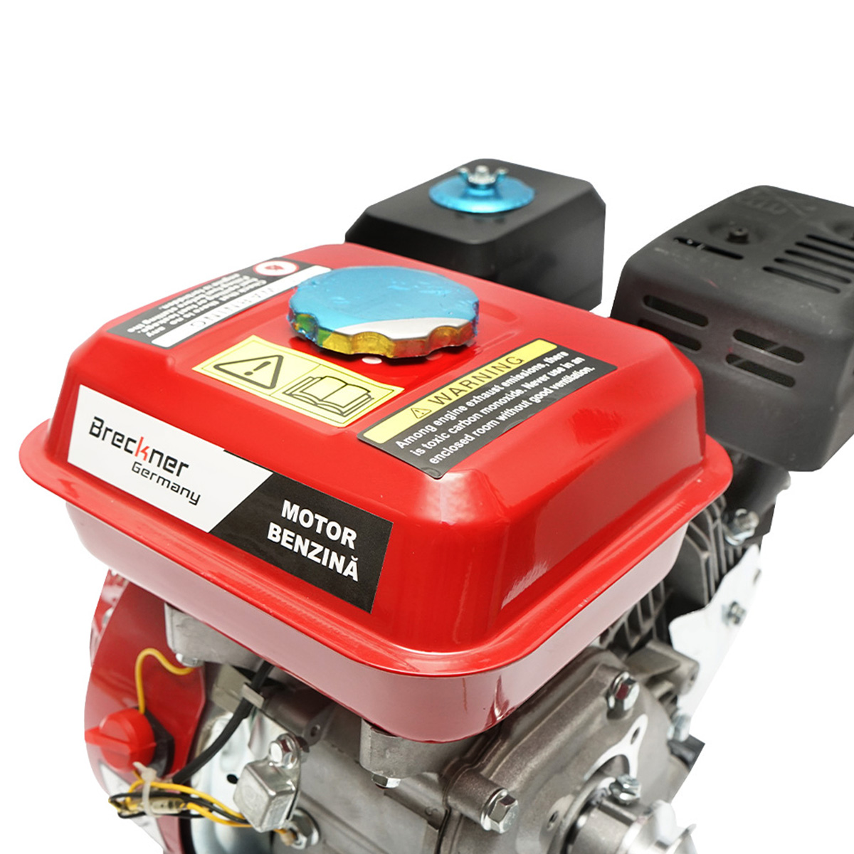 Motor pe benzina cu fulie 7.5CP, 4 timpi, ax cu pana 20mm pornire sfoara Breckner Germany - imagine 7