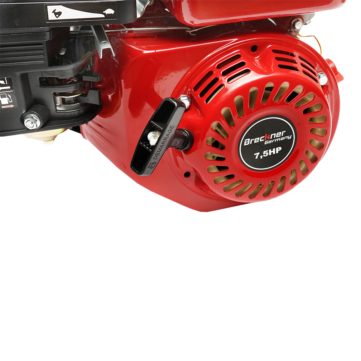 Motor pe benzina cu fulie 7.5CP, 4 timpi, ax cu pana 20mm pornire sfoara Breckner Germany - imagine 6