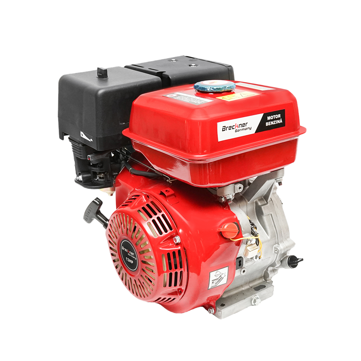 Motor pe benzina 13CP, 4 timpi, ax cu pana 25mm pornire sfoara Breckner Germany - imagine 3