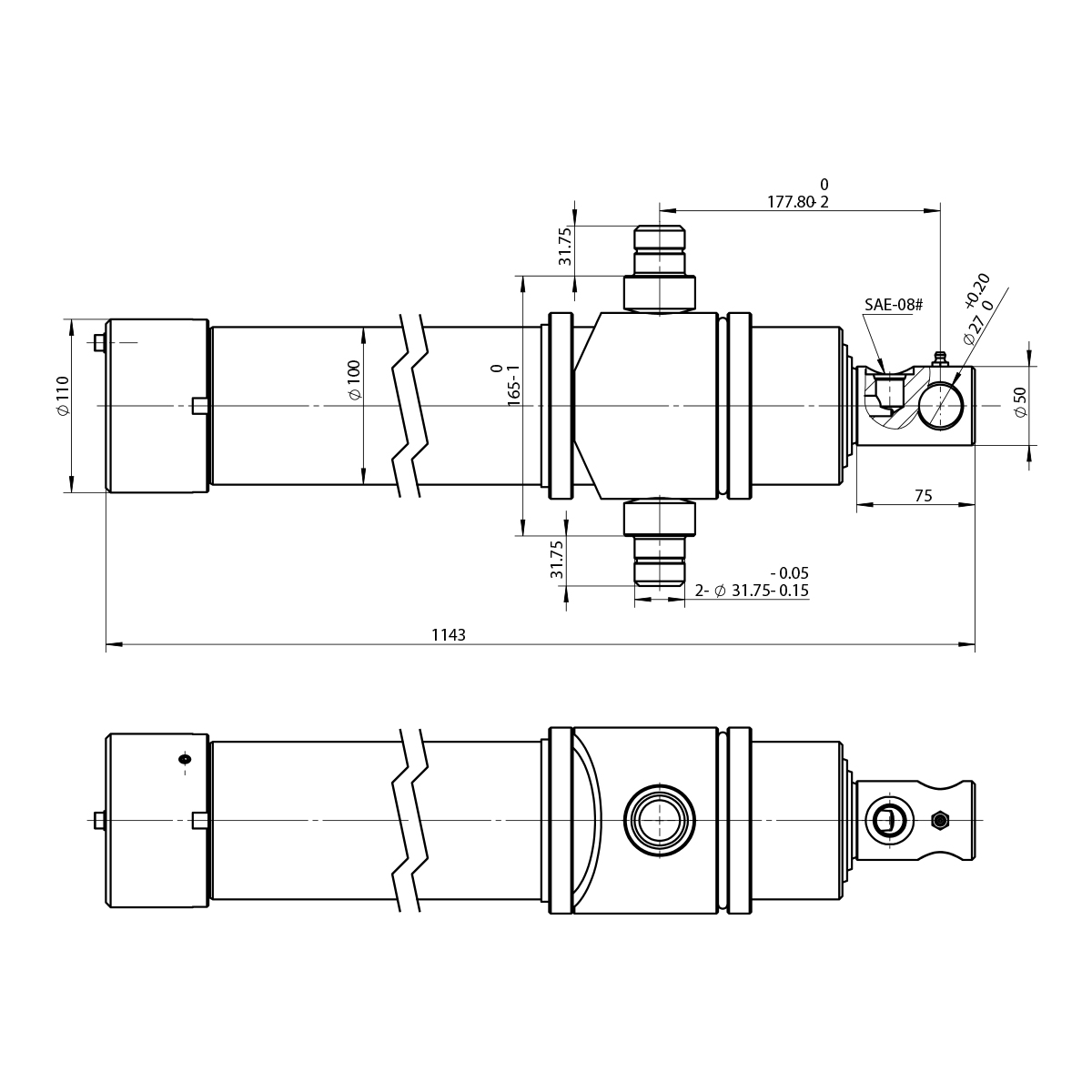 Kit complet instalatie basculare cilindru, suport metalic si pompa 7T Breckner Germany - imagine 12