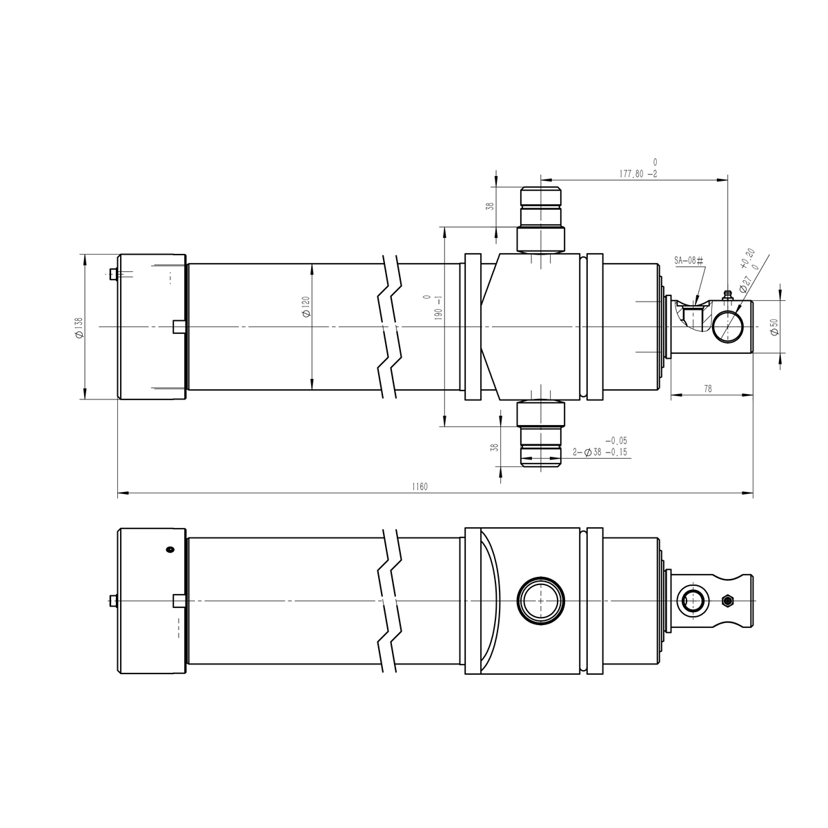 Kit complet instalatie basculare cilindru, suport metalic si pompa 12T Breckner Germany - imagine 12