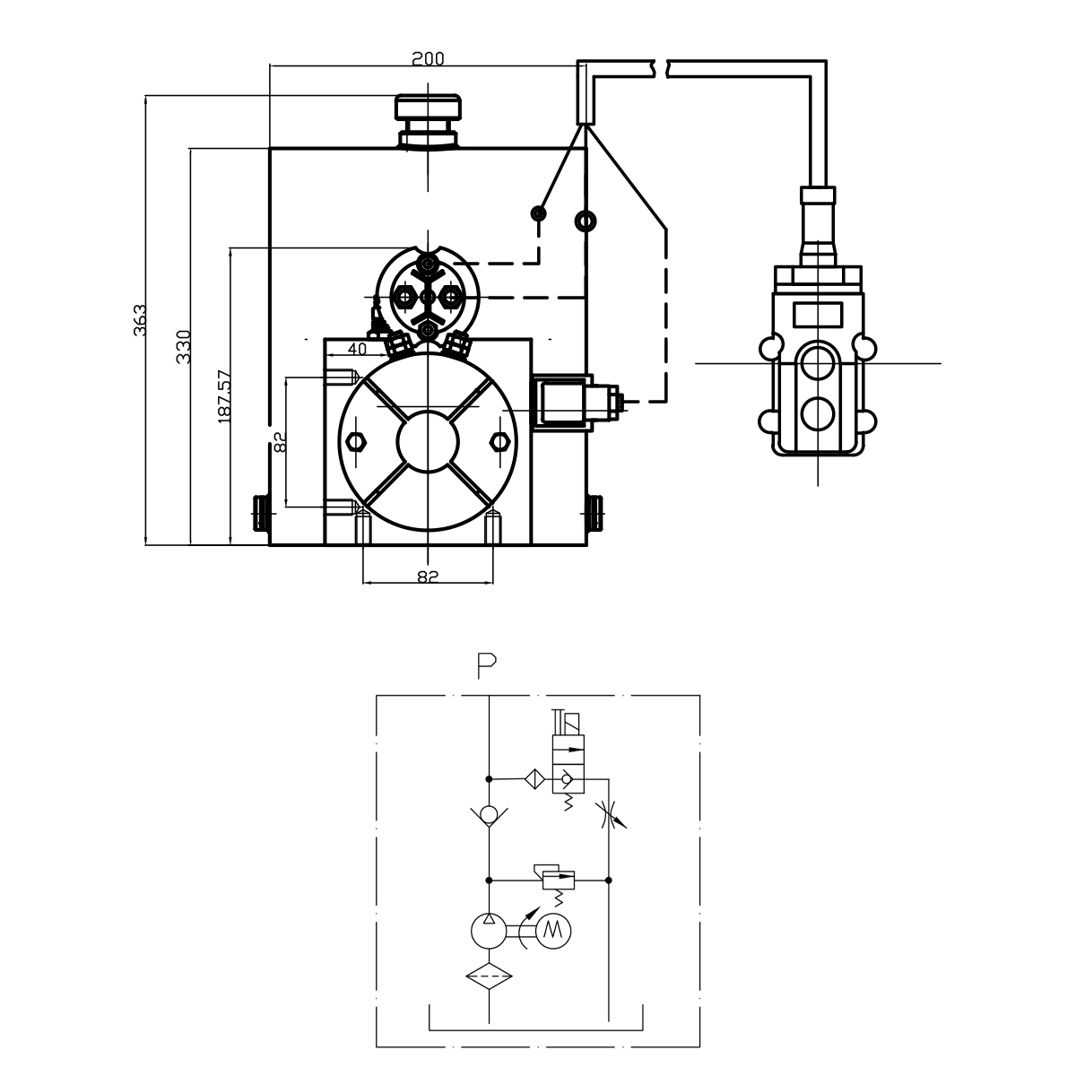 Kit complet instalatie basculare cilindru, suport metalic si pompa 12T Breckner Germany - imagine 16