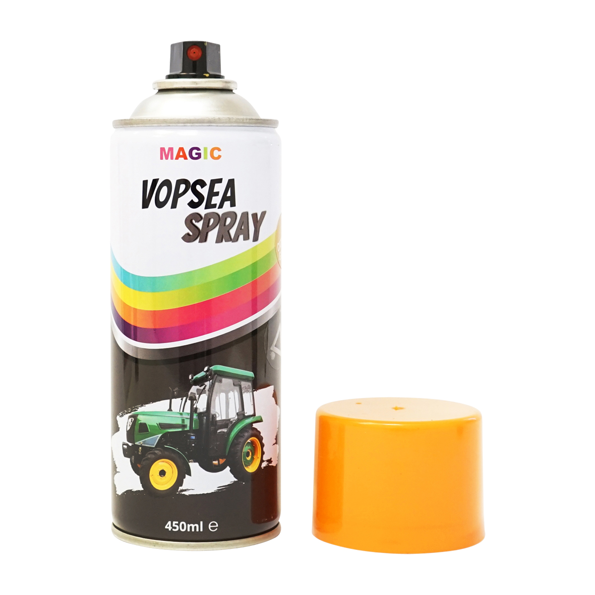 Spray vopsea auto galben tip Caterpillar profesionala cu uscare rapida 450ml MAGIC - imagine 2