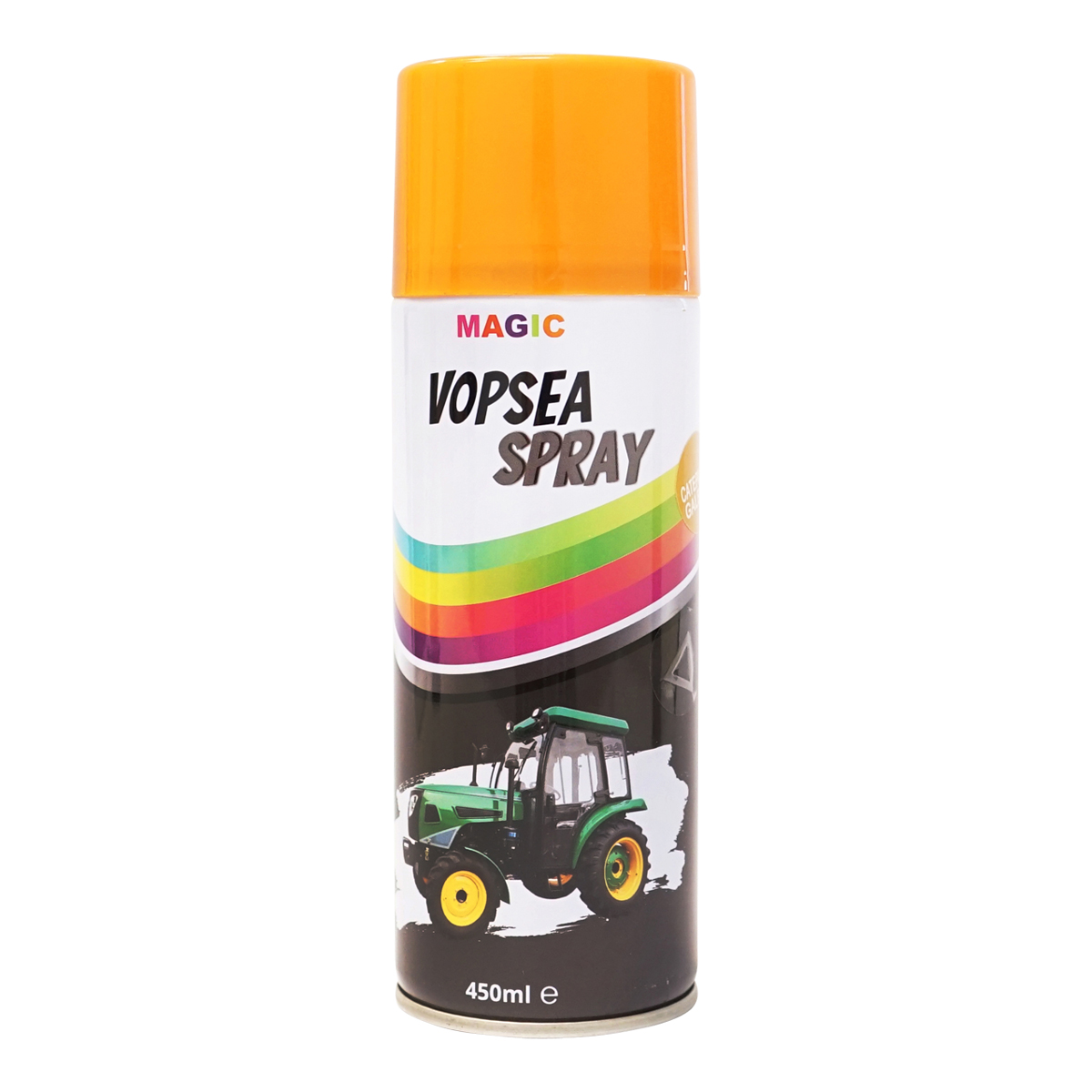 Spray vopsea auto galben tip Caterpillar profesionala cu uscare rapida 450ml MAGIC