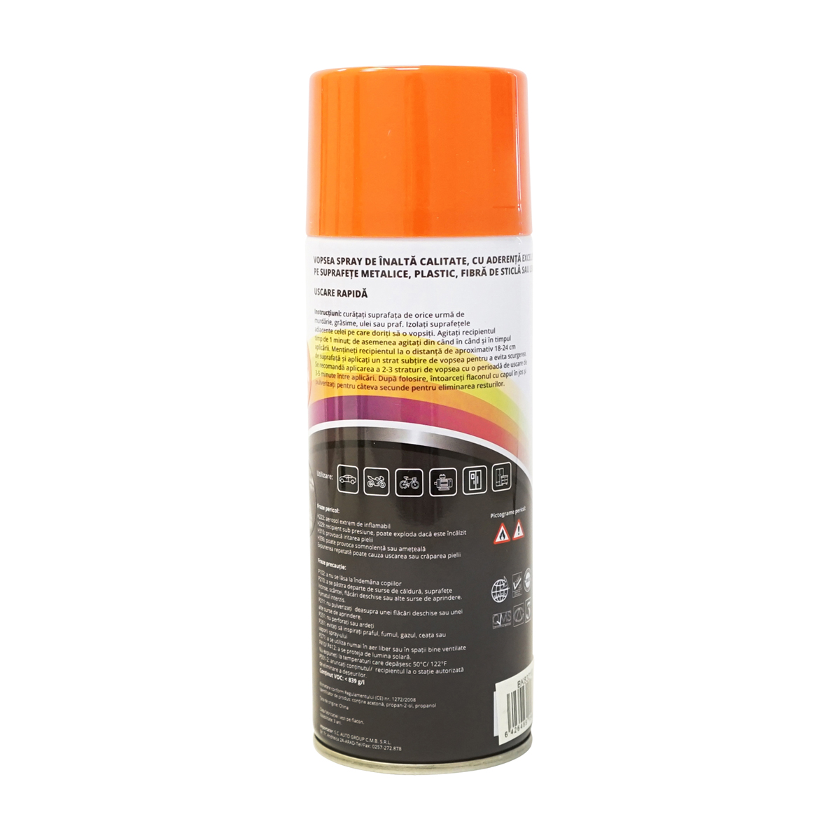 Spray vopsea auto rosu tip David Brown profesionala cu uscare rapida 450ml MAGIC - imagine 3