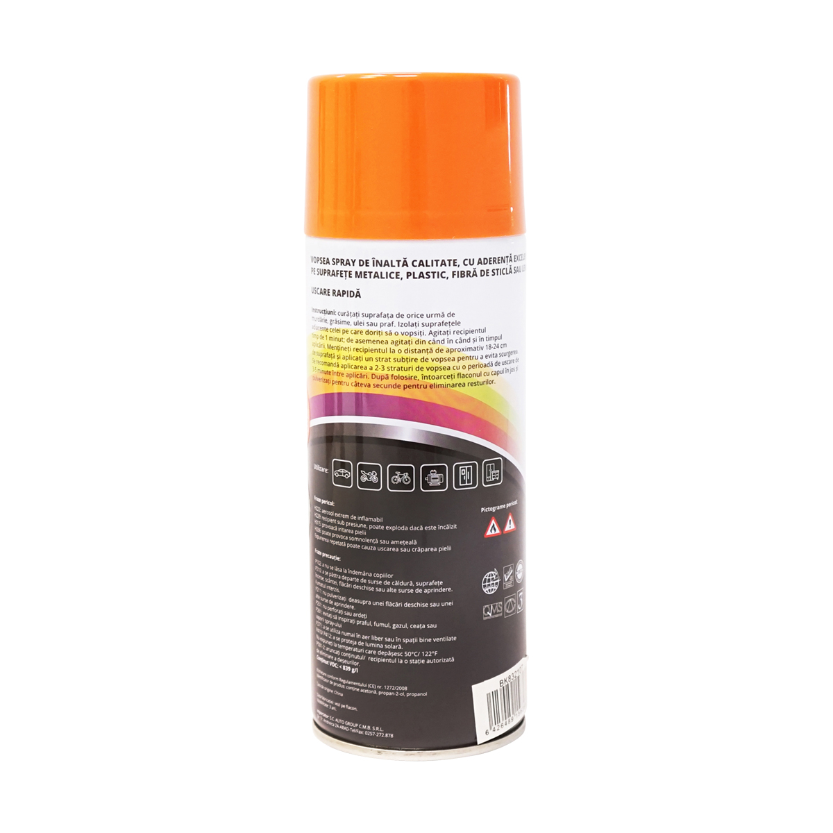 Spray vopsea auto Portocaliu 2107 Amazone orange ruginiu 450ml MAGIC - imagine 3
