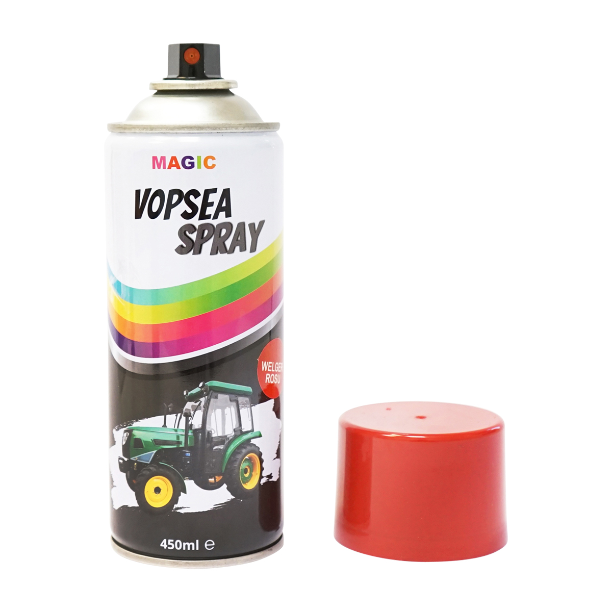 Spray vopsea auto rosu CARMIN tip Welger profesionala cu uscare rapida 450ml MAGIC - imagine 2