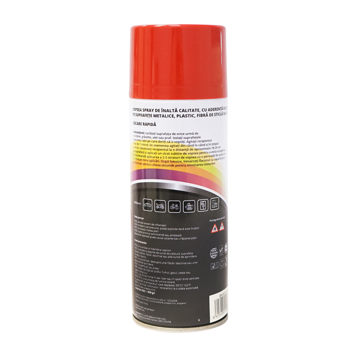 Spray vopsea auto rosu CARMIN tip Welger profesionala cu uscare rapida 450ml MAGIC - imagine 3